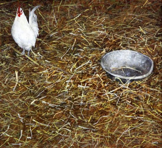 Ron Bone (1950-) Milton Abbas Farm 9 x 10.25in.